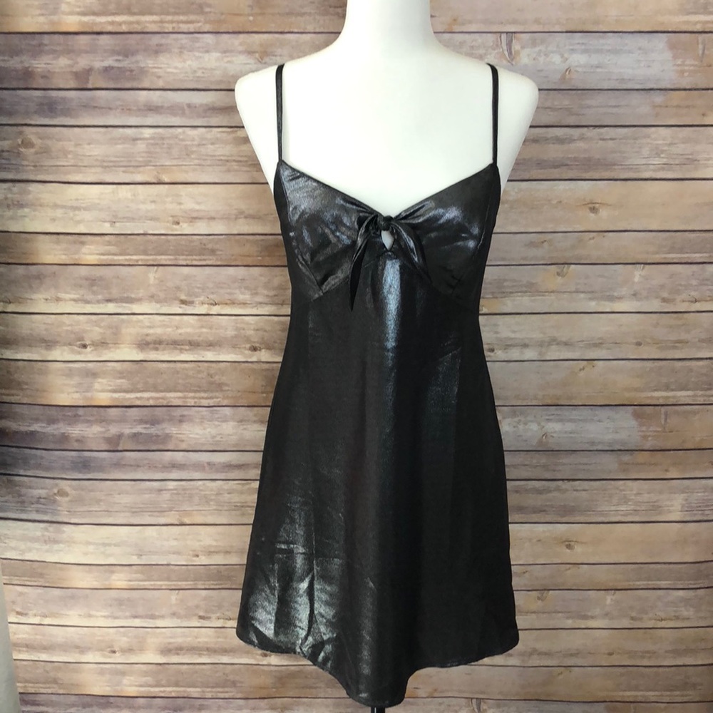 Topshop Metallic Pencil Dress